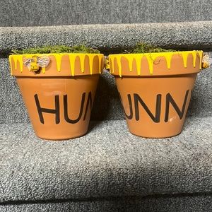 Pooh themed honey pots
